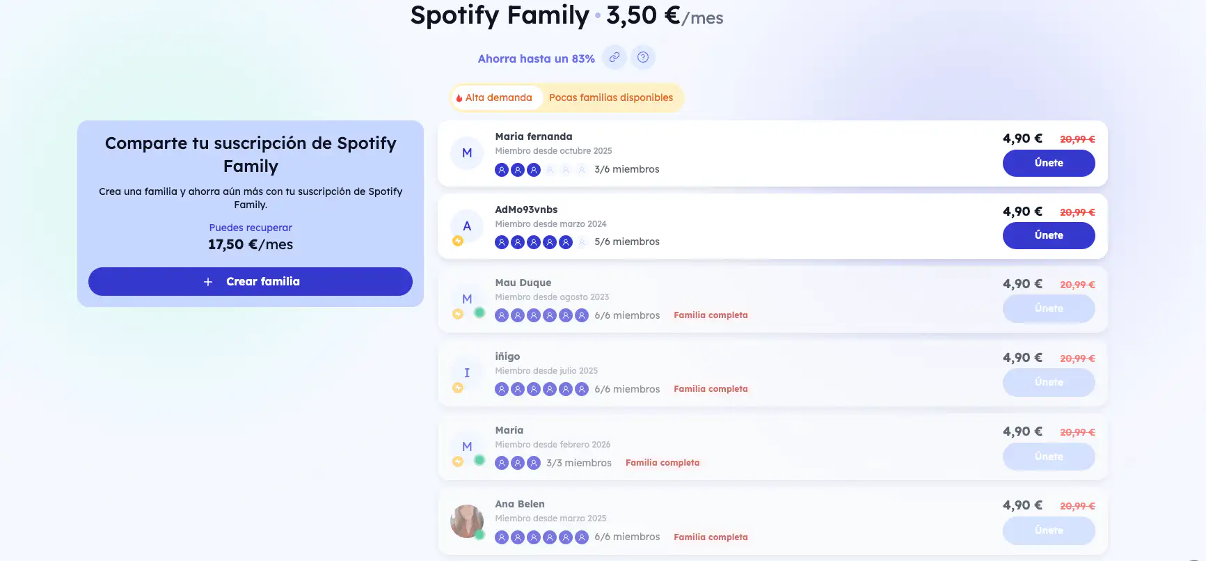 Save by sharing Spotify