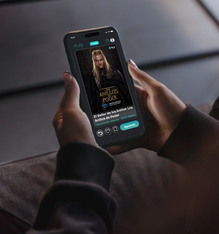 App de Bubbo para enontrar contenido en plataformas de streaming