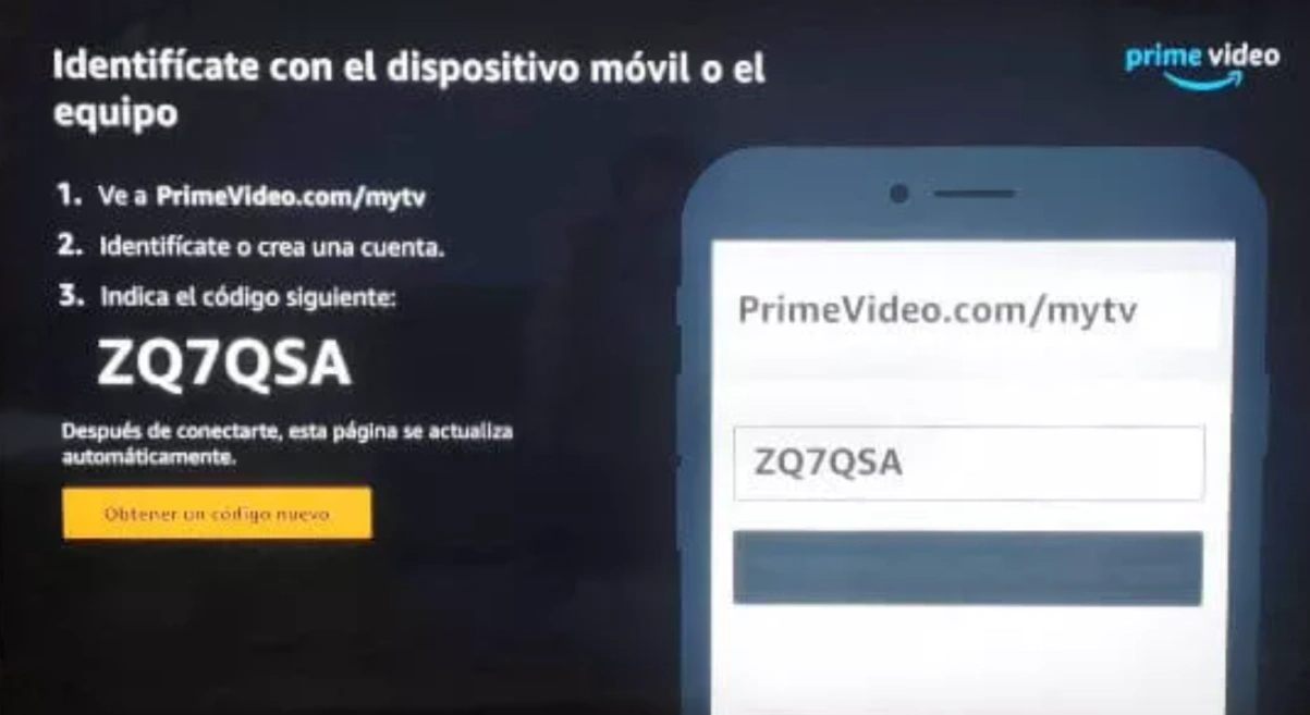 Vincular la TV en Amazon Prime Video