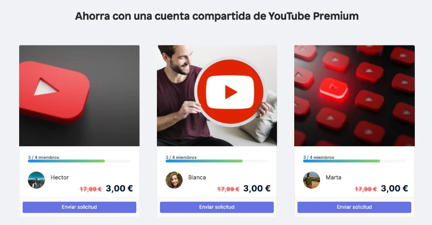 Compartiendo YouTube Premium Familiar