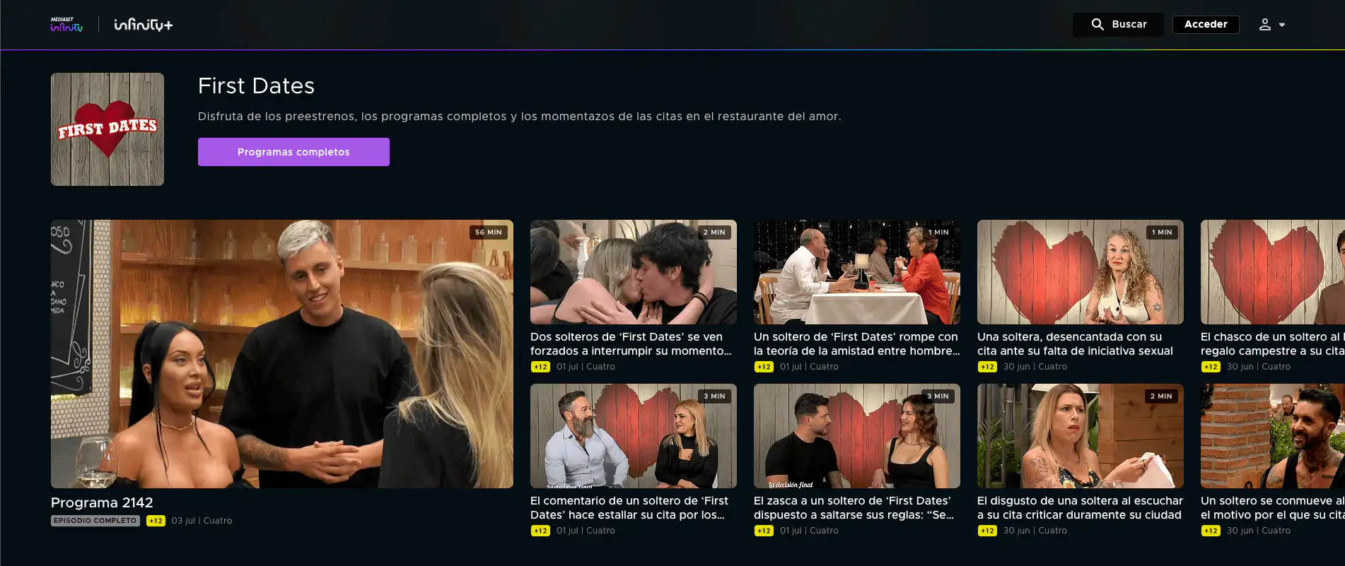 Compartir cuenta de Mediaset Infinity