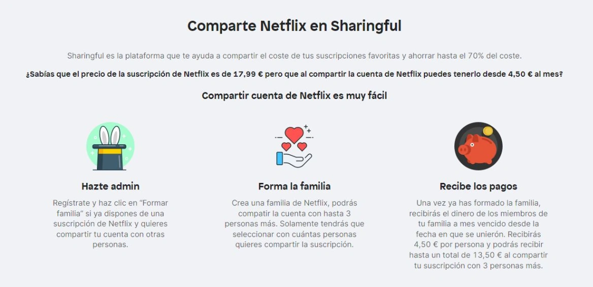 Compartir cuenta de Netflix