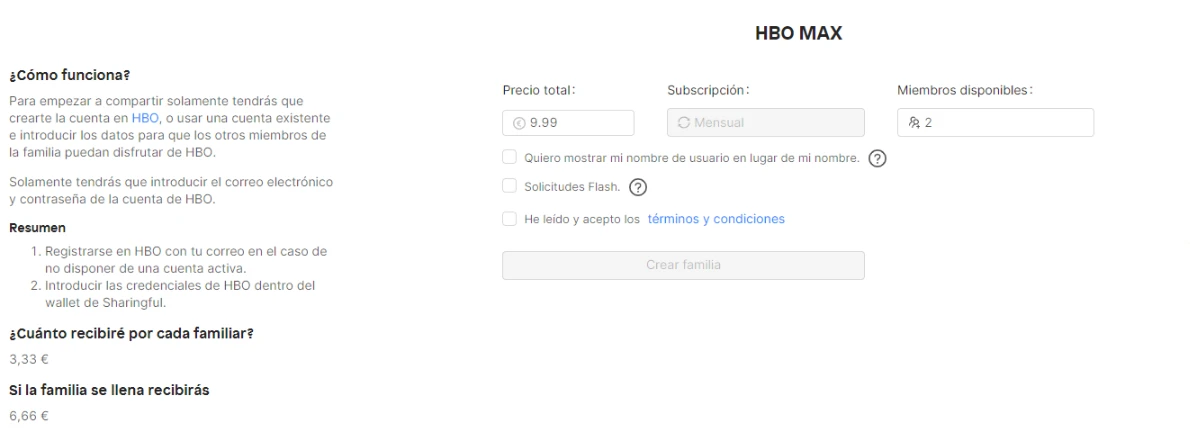 Precios de HBO Max compartiendo suscripción