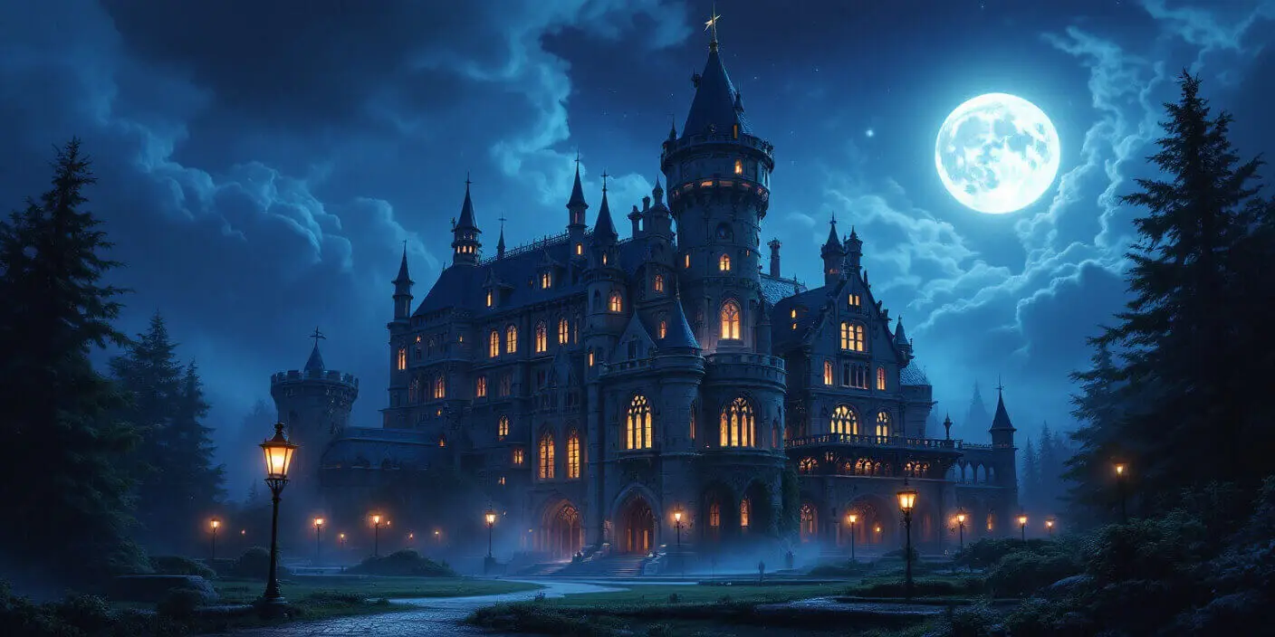 Fantasy-Schloss als Symbol für die neue HBO-Harry-Potter-Serie