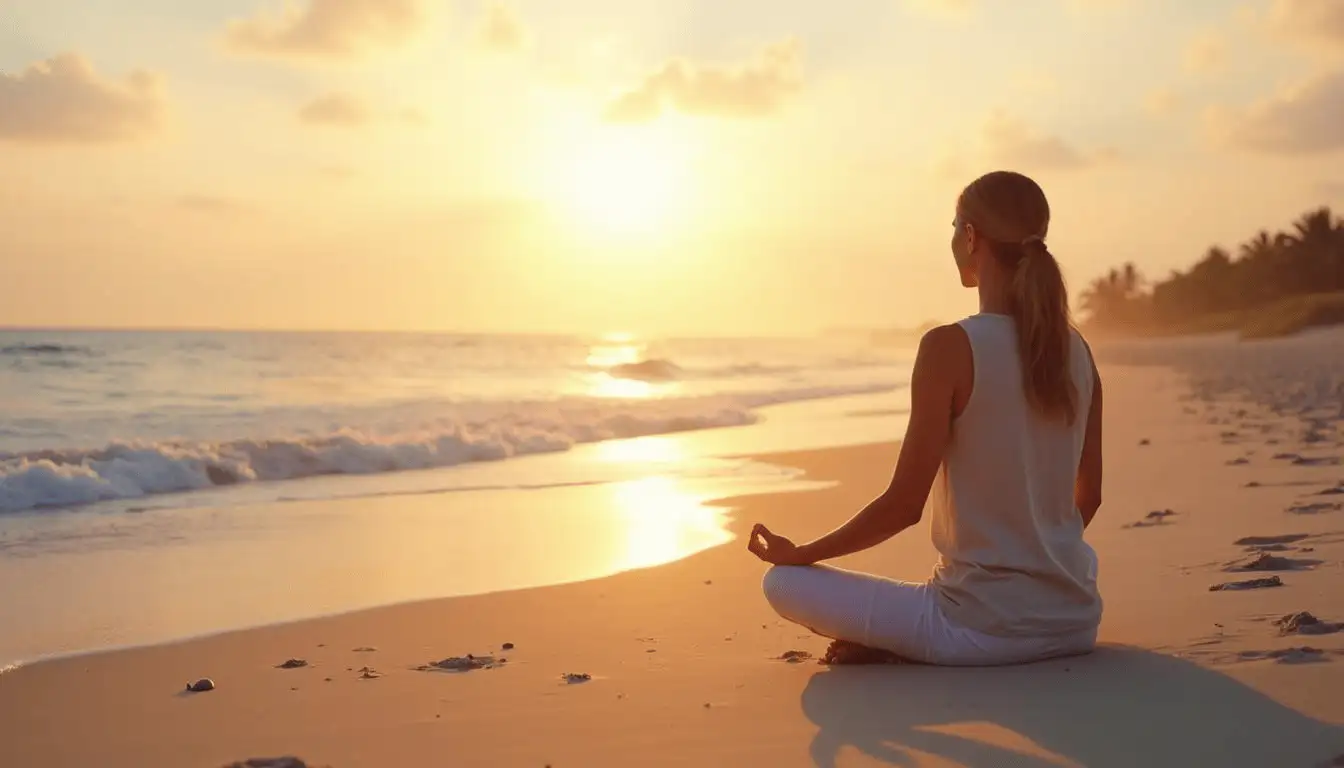 Meditar en la playa