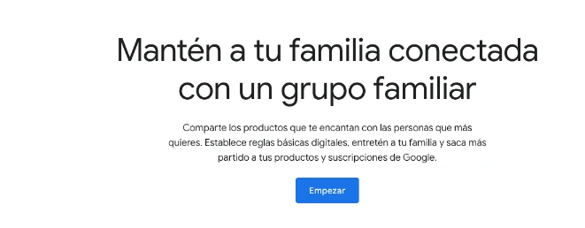 What do Google family groups allow?