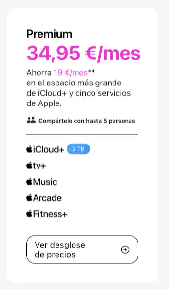 Servicios que incluye Apple One Premium